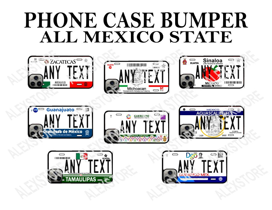 Custom phone case méxicostates, Fundas personalizadas para celular de los estados de mexico cualquier nombre o texto